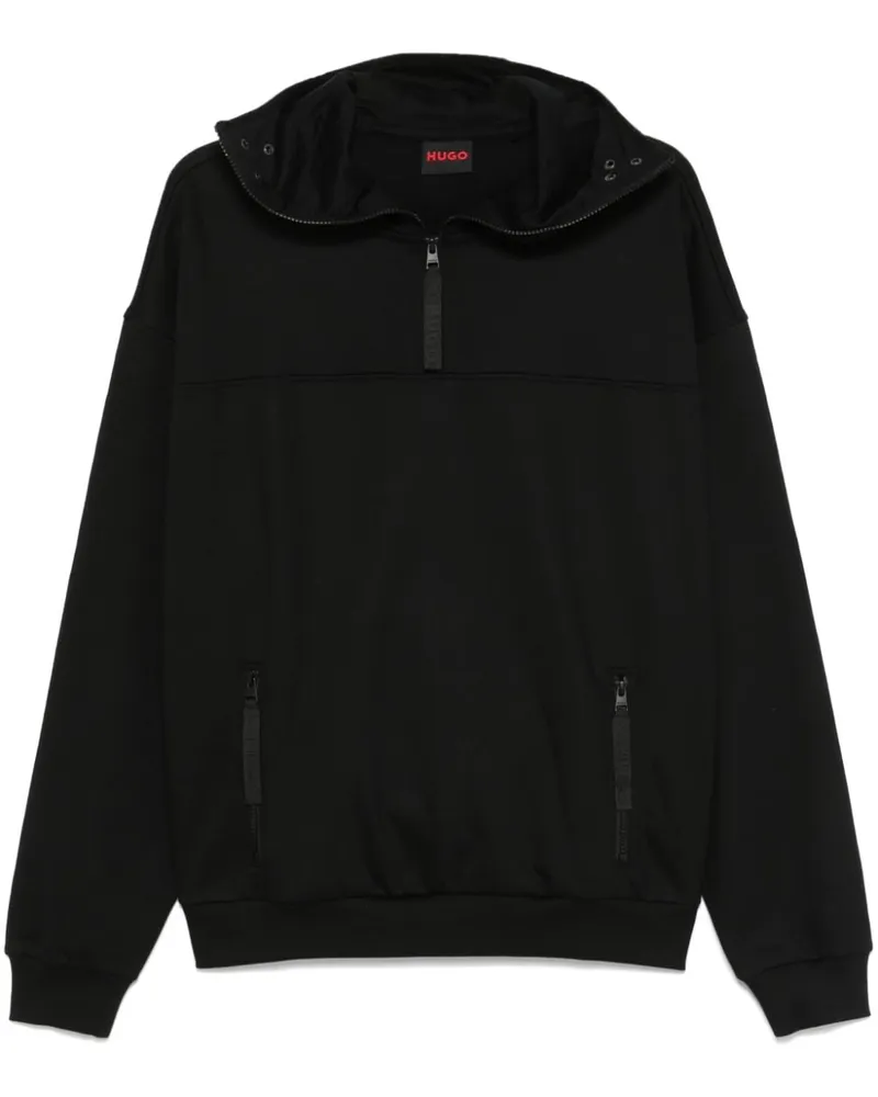 HUGO BOSS Hoodie mit Reißverschluss - Schwarz Schwarz