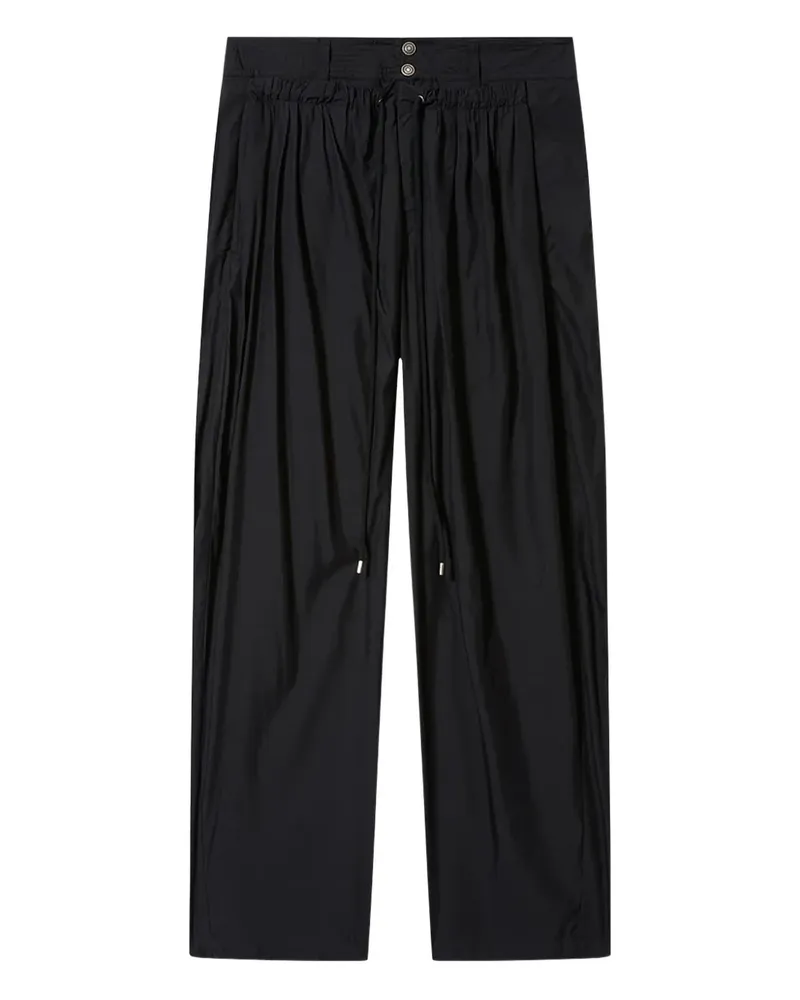 Isabel Marant Gerade Hose mit Kordelzug - Schwarz Schwarz