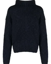 AMI Paris Gerippter Strickpullover Blau