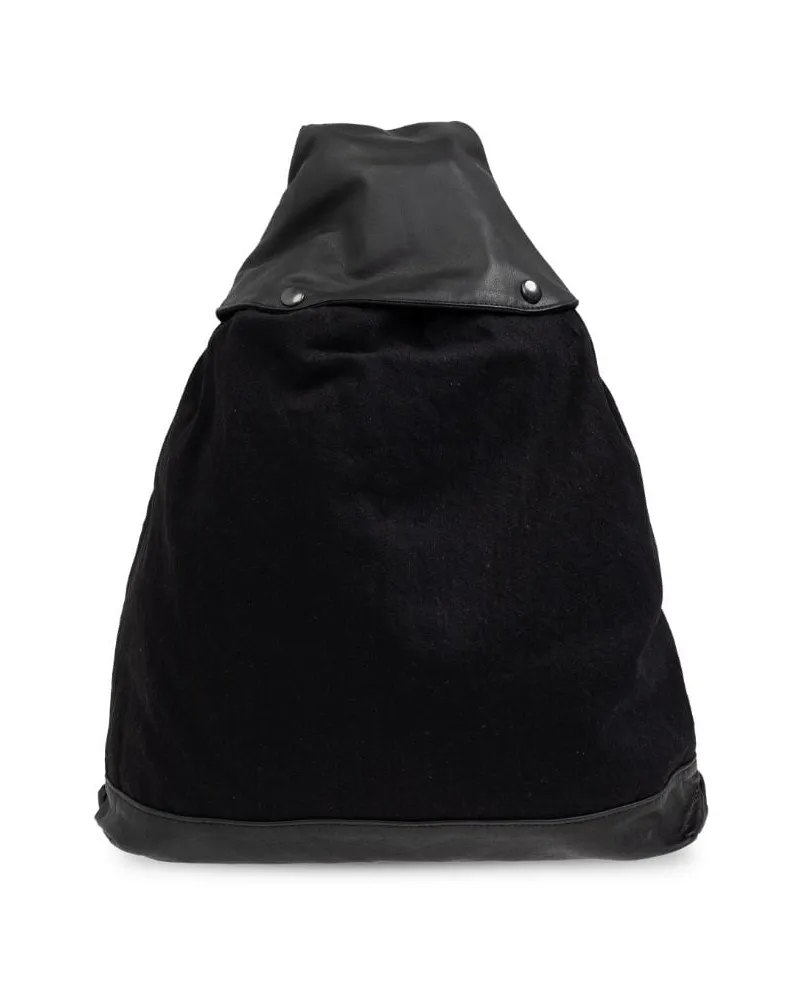 Yohji Yamamoto Rucksack mit Reißverschluss - Schwarz Schwarz