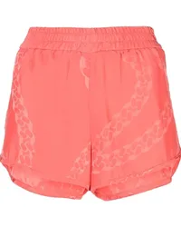 Stella McCartney Seidenshorts mit Print Rosa