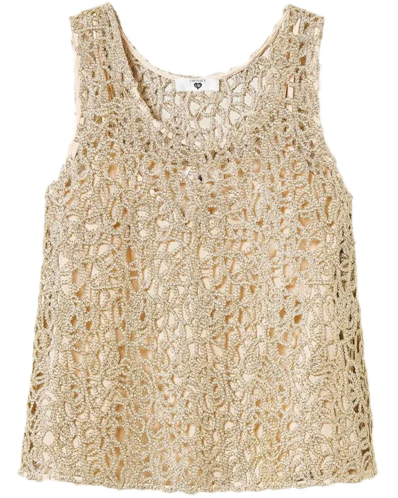 Twin-Set Gewebtes Oberteil - Gold Gold