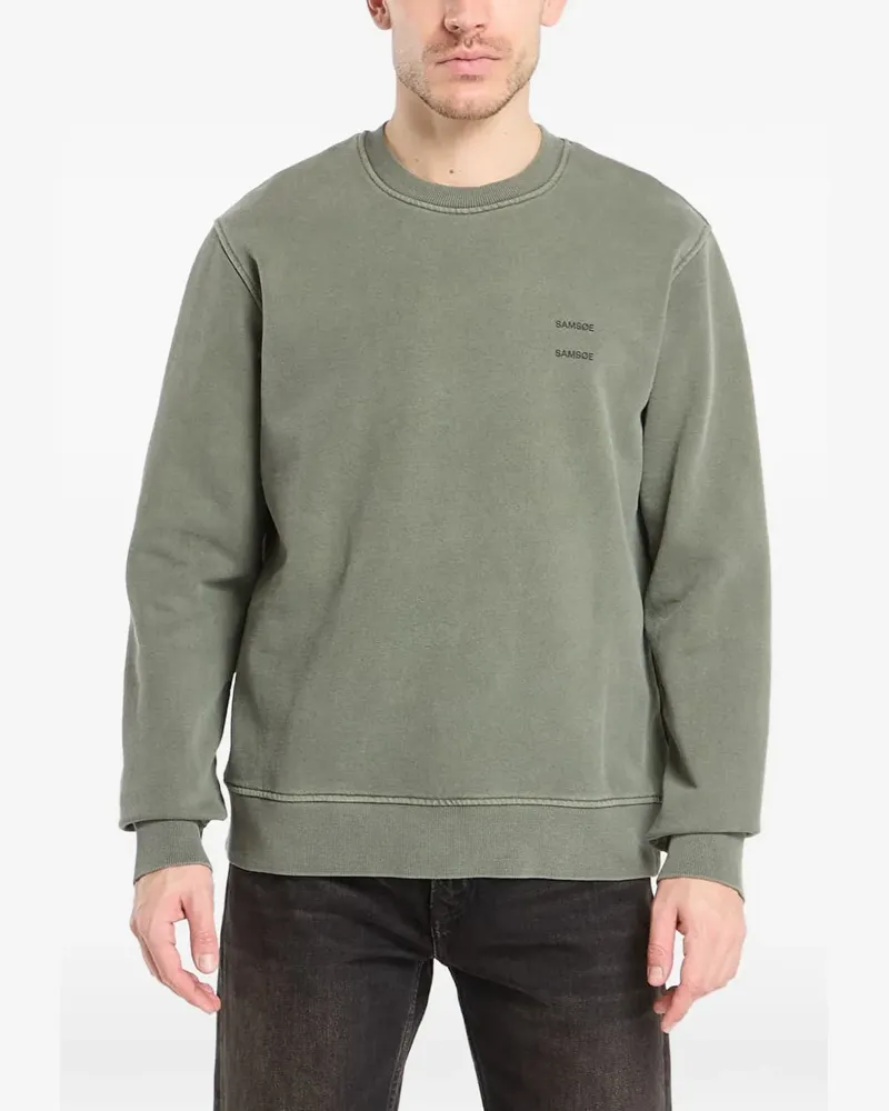 Samsøe & Samsøe Sweatshirt mit Logo-Print - Grau Grau