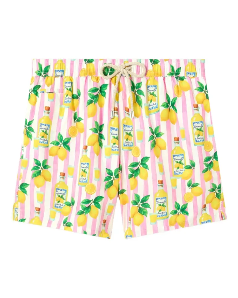 MC2 Saint Barth Lighting Badeshorts mit Limoncello-Print - Weiß Weiß