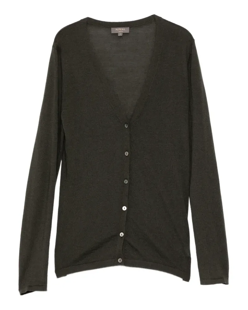 N.Peal Cardigan mit V-Ausschnitt - Grün Grün