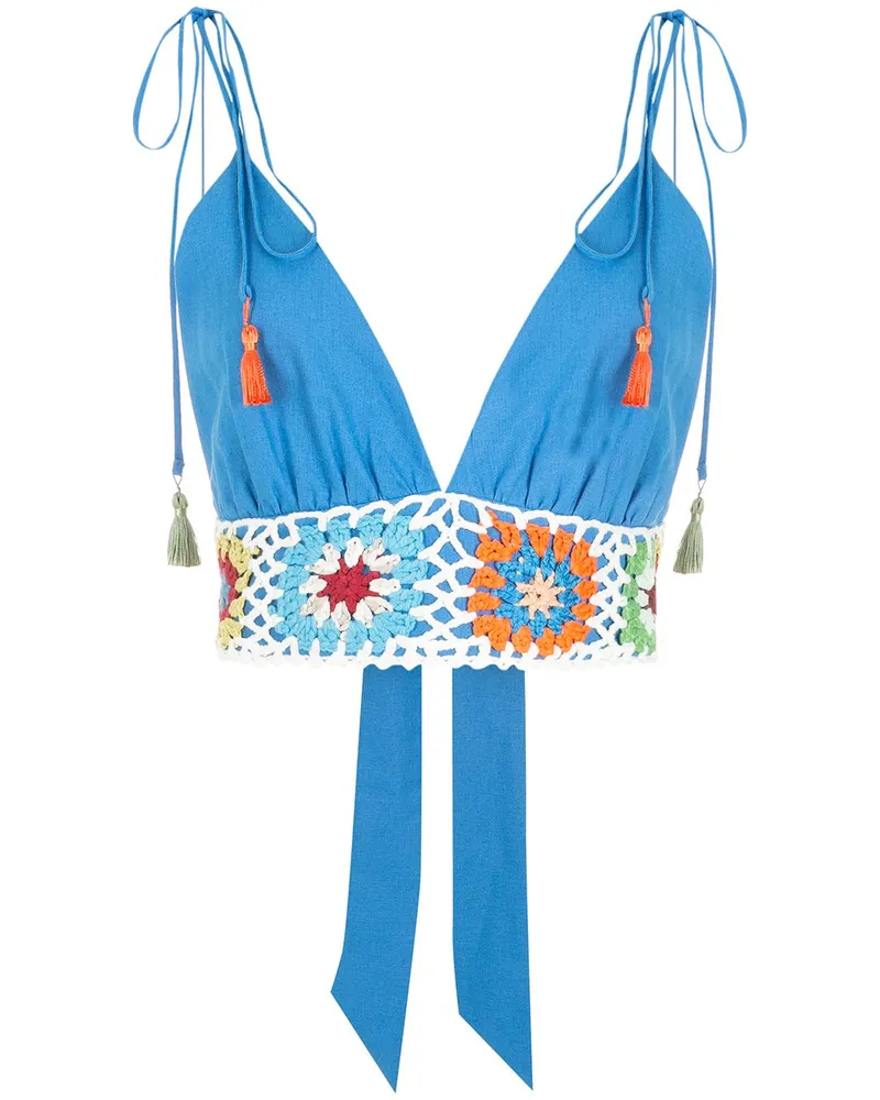 OLYMPIAH Cropped-Top - Blau Blau