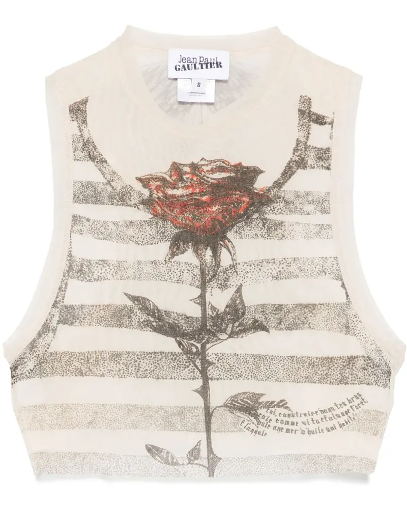 Jean Paul Gaultier Tattoo Marinière Oberteil - Nude Nude