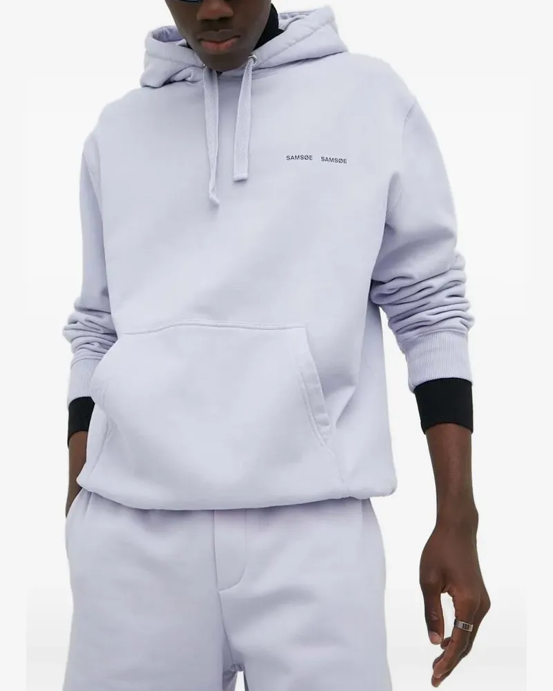 Samsøe & Samsøe Hoodie mit Logo-Print - Violett Violett
