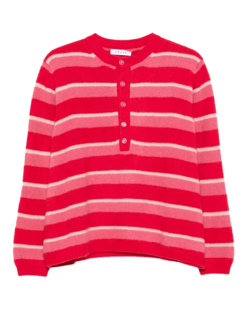 Liska Gestreifter Pullover mit Knopfverschluss - Rot Rot