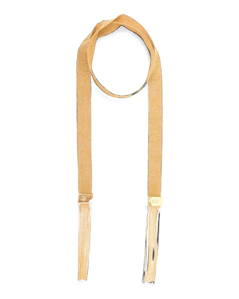 Elisabetta Franchi fringe-detail necklace - Gold Gold