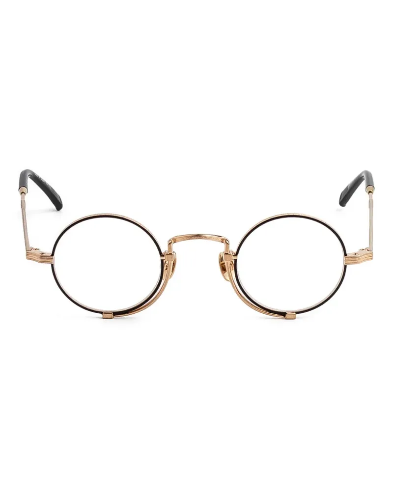 MATSUDA engraved round-frame glasses - Gold Gold