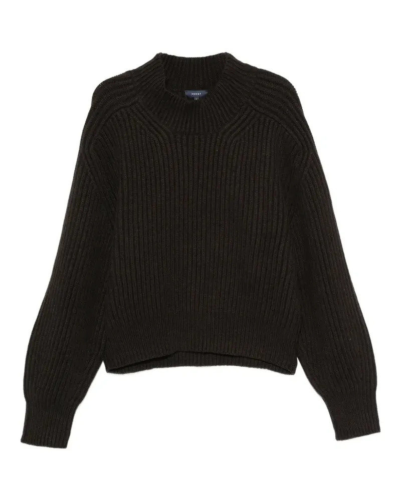 Soeur Gerippter Strickpullover - Braun Braun
