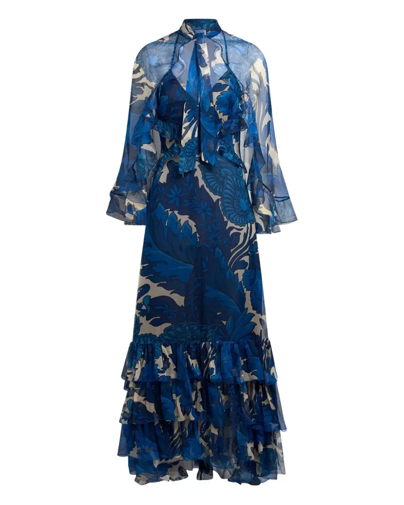 Etro Kleid mit Rüschendetail - Blau Blau