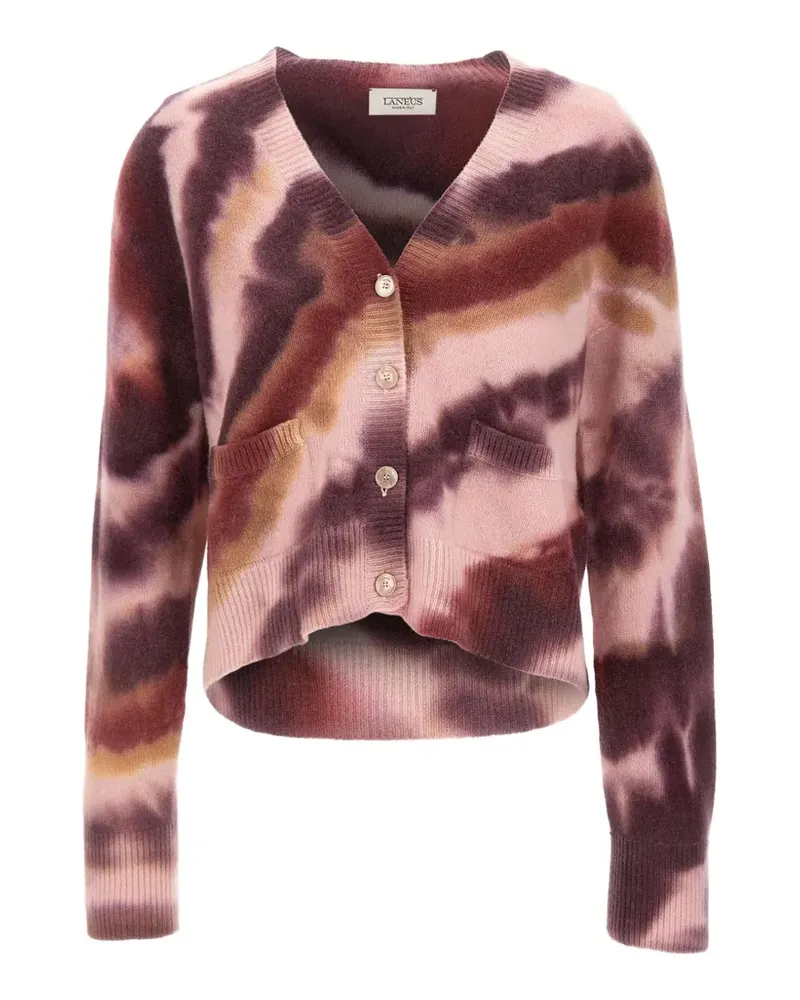 Laneus Gemusterter Cardigan - Rosa Rosa