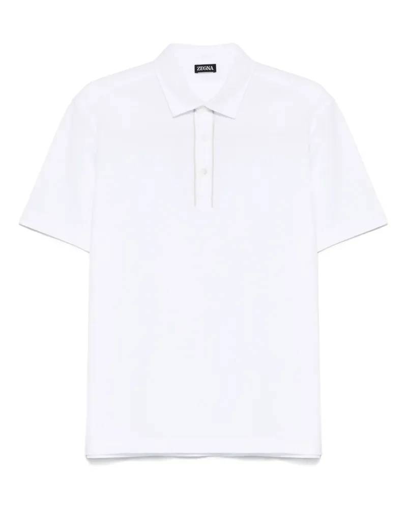 Ermenegildo Zegna Klassisches Poloshirt - Weiß Weiß