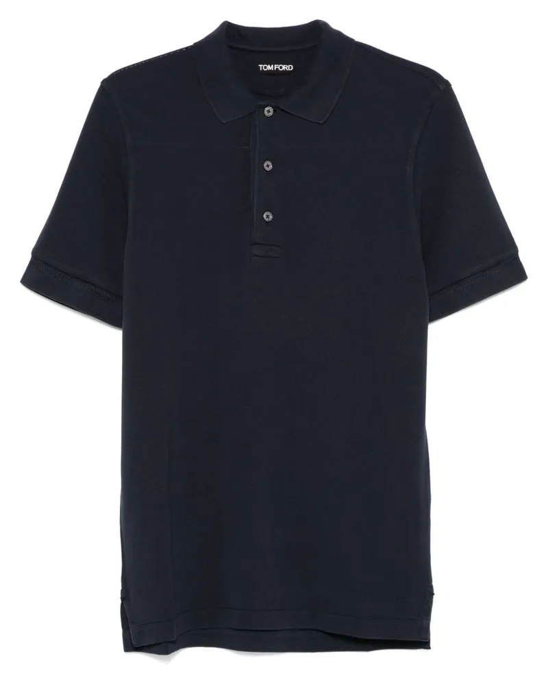 Tom Ford Poloshirt aus Piqué - Blau Blau