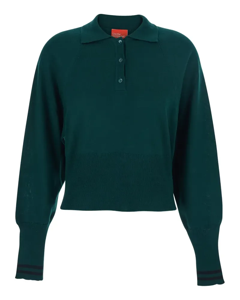 ..,merci long-sleeve polo top - Grün Grün