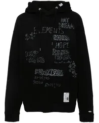 MIHARAYASUHIRO Hoodie mit grafischem Print Schwarz