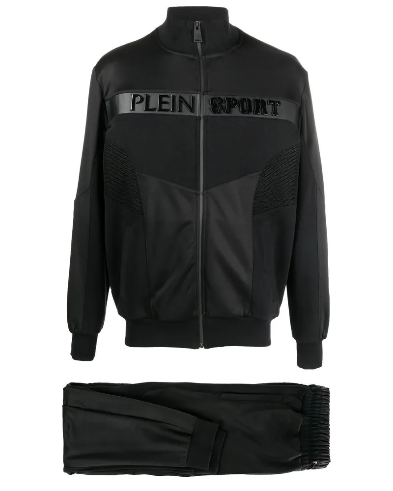 Philipp Plein Jogginganzug mit Logo-Schild Schwarz