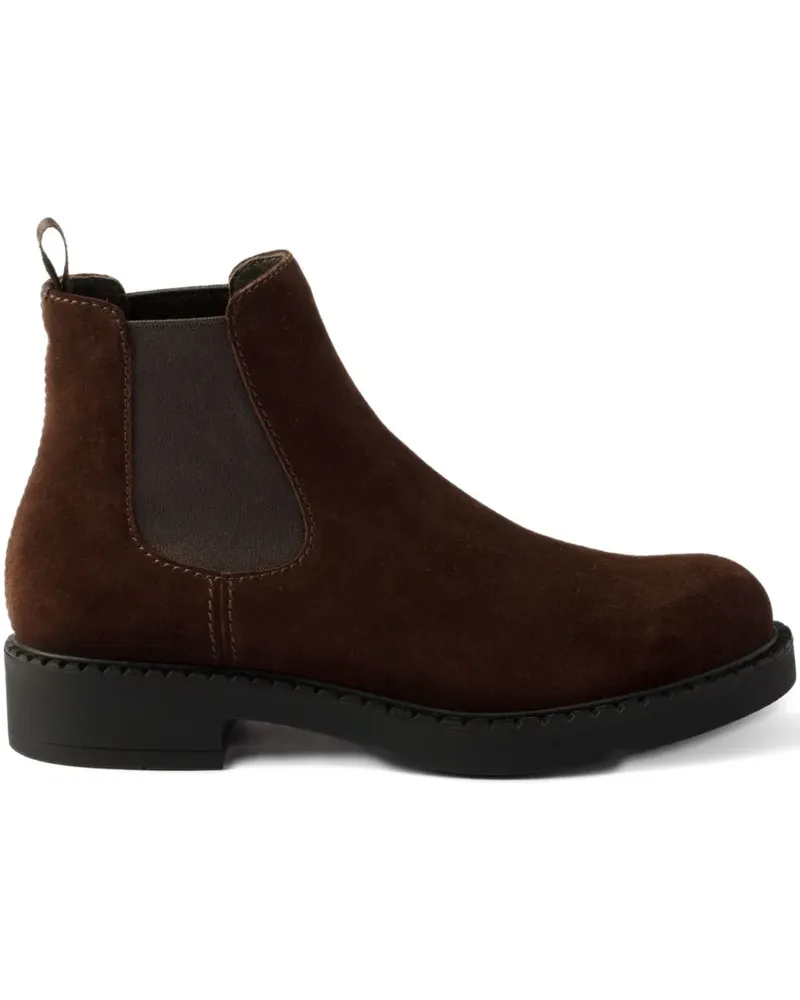 Prada Chelsea-Boots aus Wildleder - Braun Braun