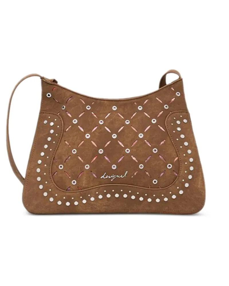 Desigual Umhängetasche mit Cut-Out - Braun Braun