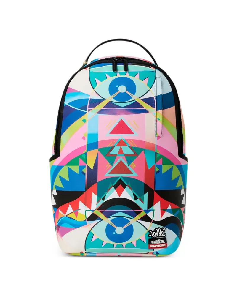 Sprayground x Wynwood Walls Elle Street Art B Ball Court Rucksack - Blau Blau
