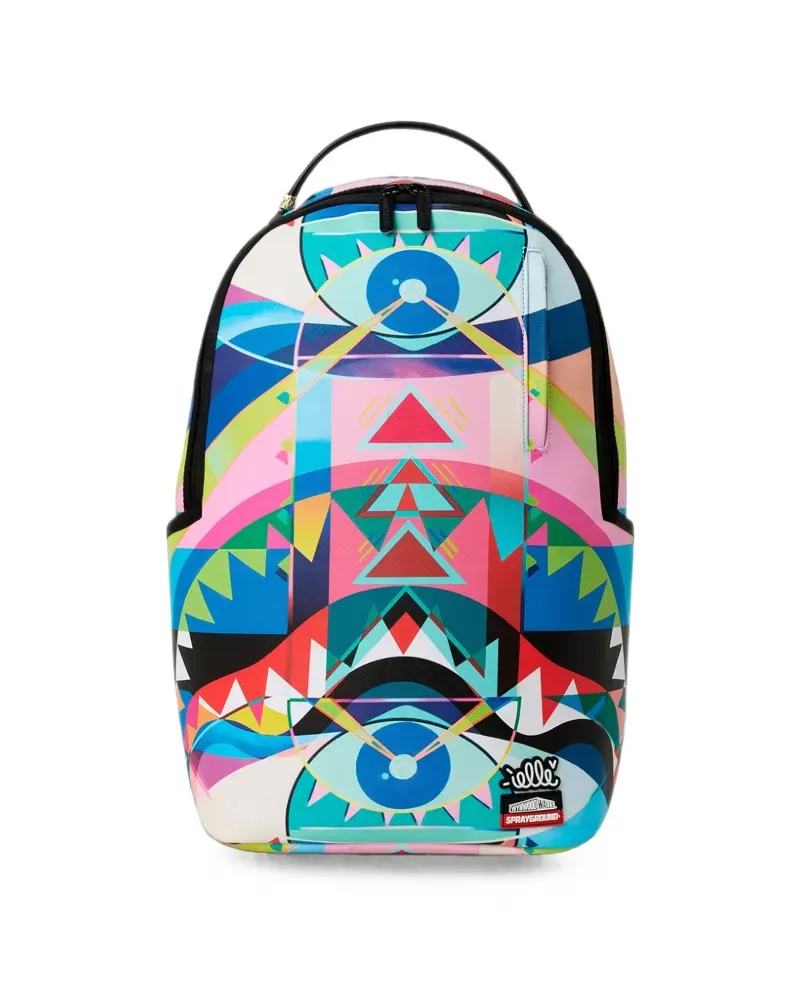 Sprayground x Wynwood Walls Elle Street Art B Ball Court Rucksack - Blau Blau