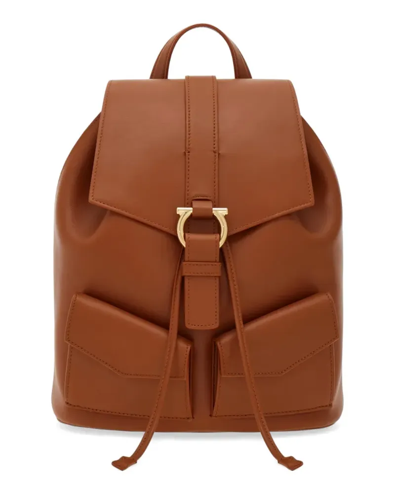 Ferragamo Mittelgroßer Rucksack - Braun Braun