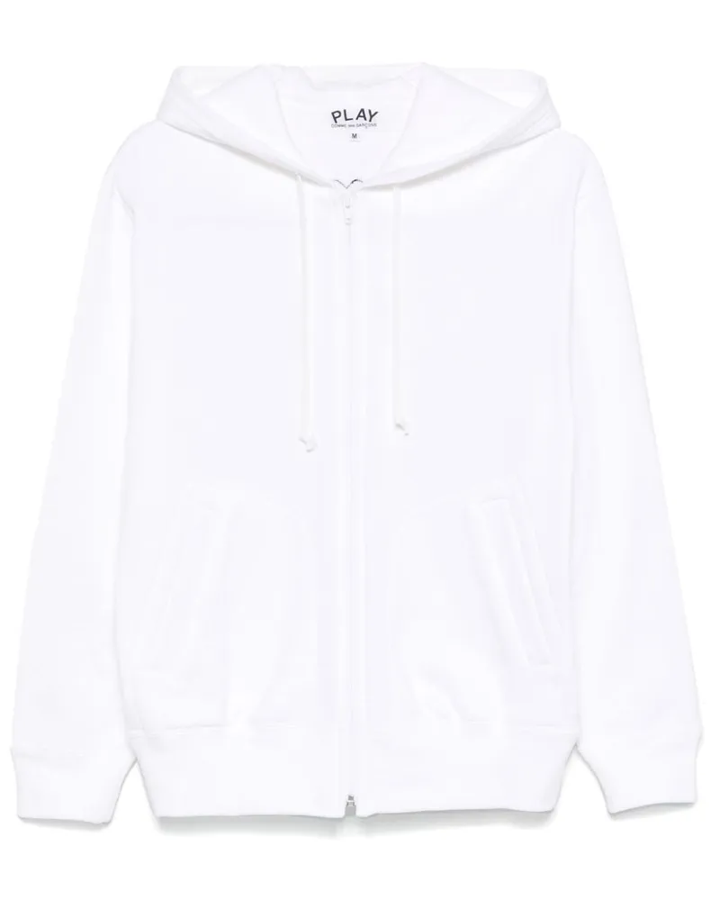 Comme des Garçons Hoodie mit ikonischem Herz-Patch - Weiß Weiß