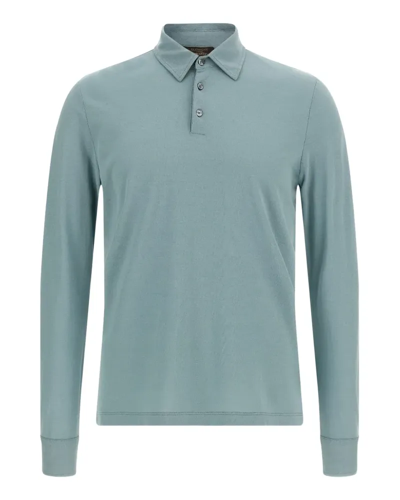 Zanone long-sleeve polo shirt - Blau Blau