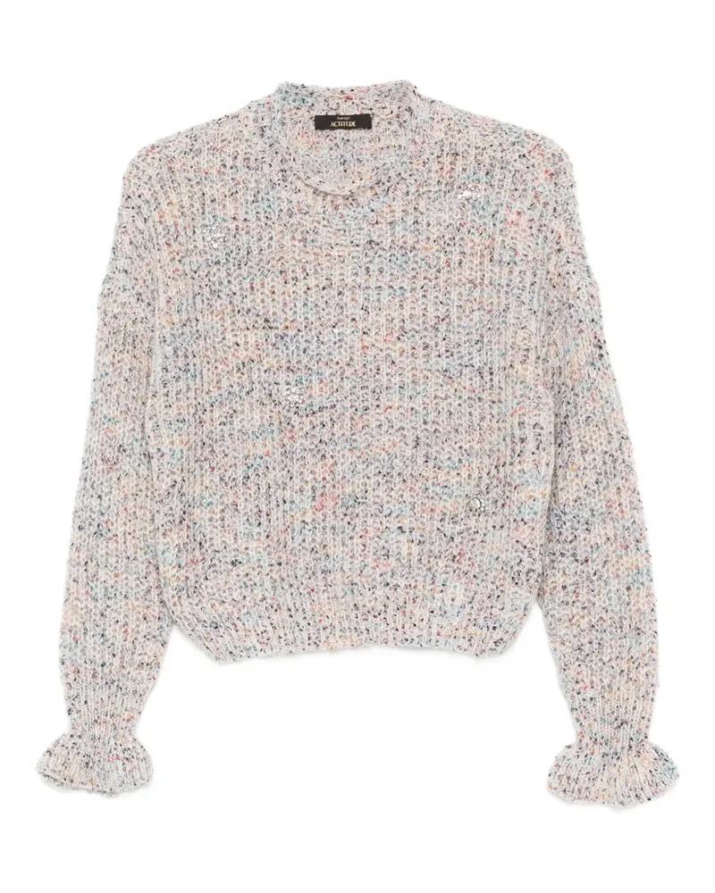 Twin-Set Pullover mit gerüschten Bündchen - Nude Nude