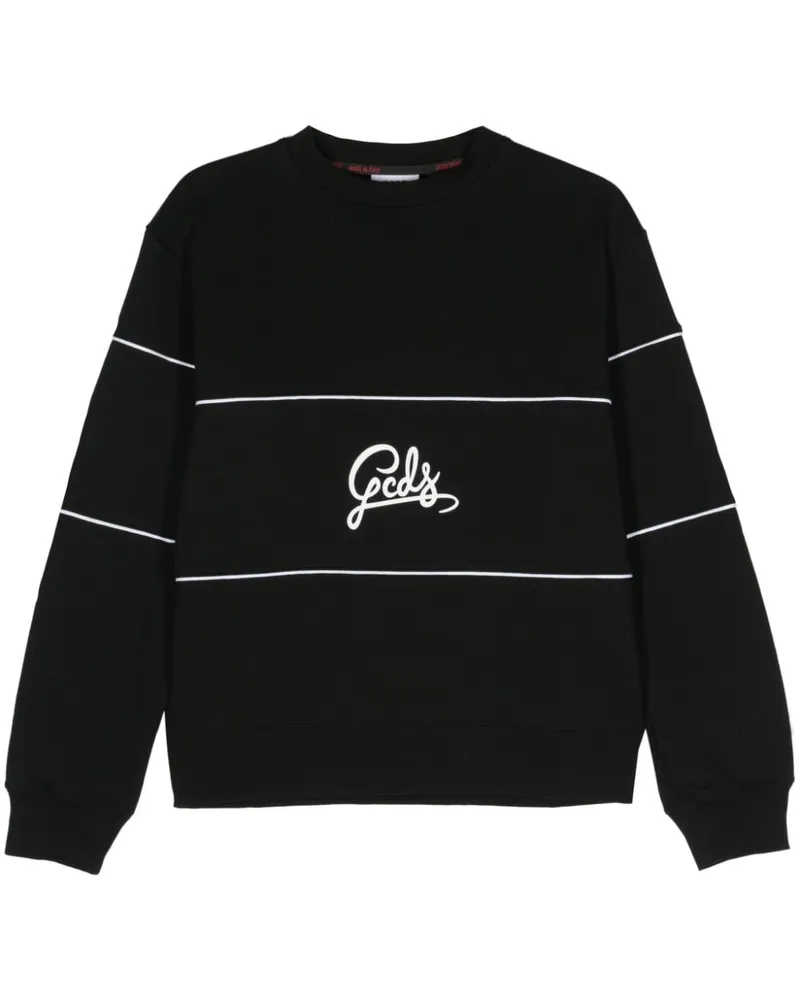 GCDS Sweatshirt mit Logo-Print Schwarz