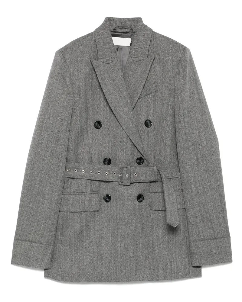 RACIL Doppelreihiger Blazer mit Gürtel - Grau Grau
