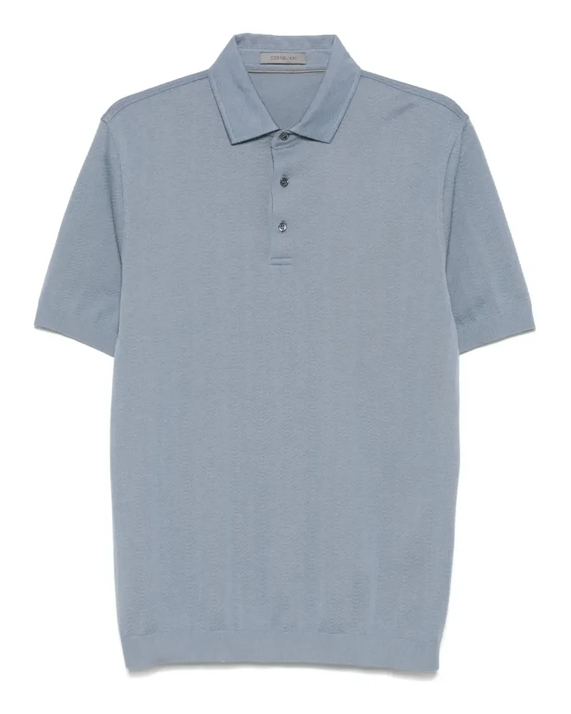 Corneliani Poloshirt aus Jersey - Blau Blau