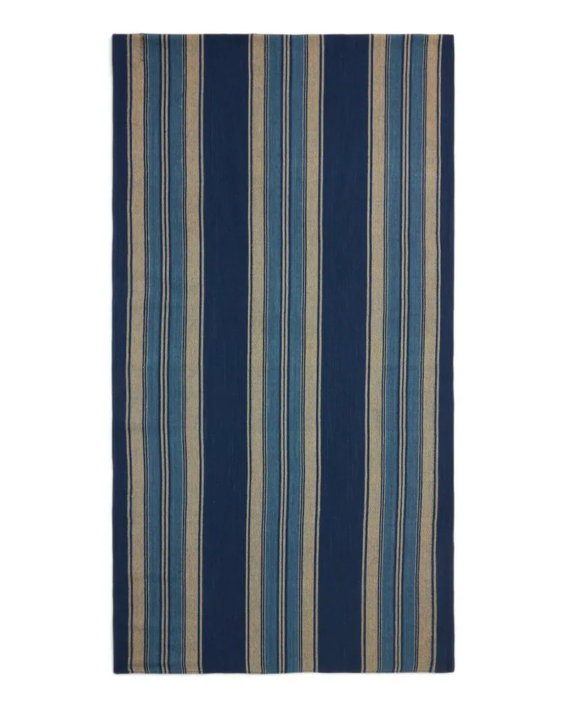 Ralph Lauren Gestreifter Schal aus Seide - Blau Blau