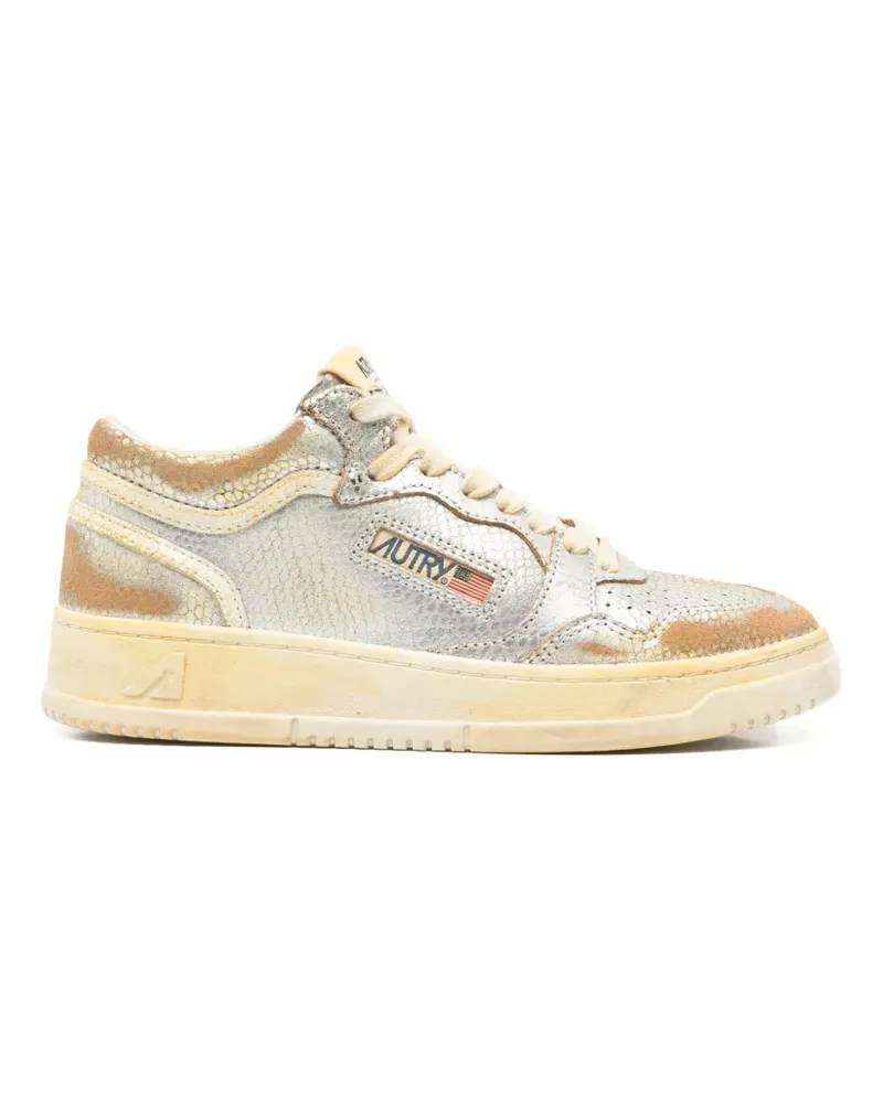 AUTRY Super Vintage Sneakers mit Schlangenleder-Effekt - Grau Grau