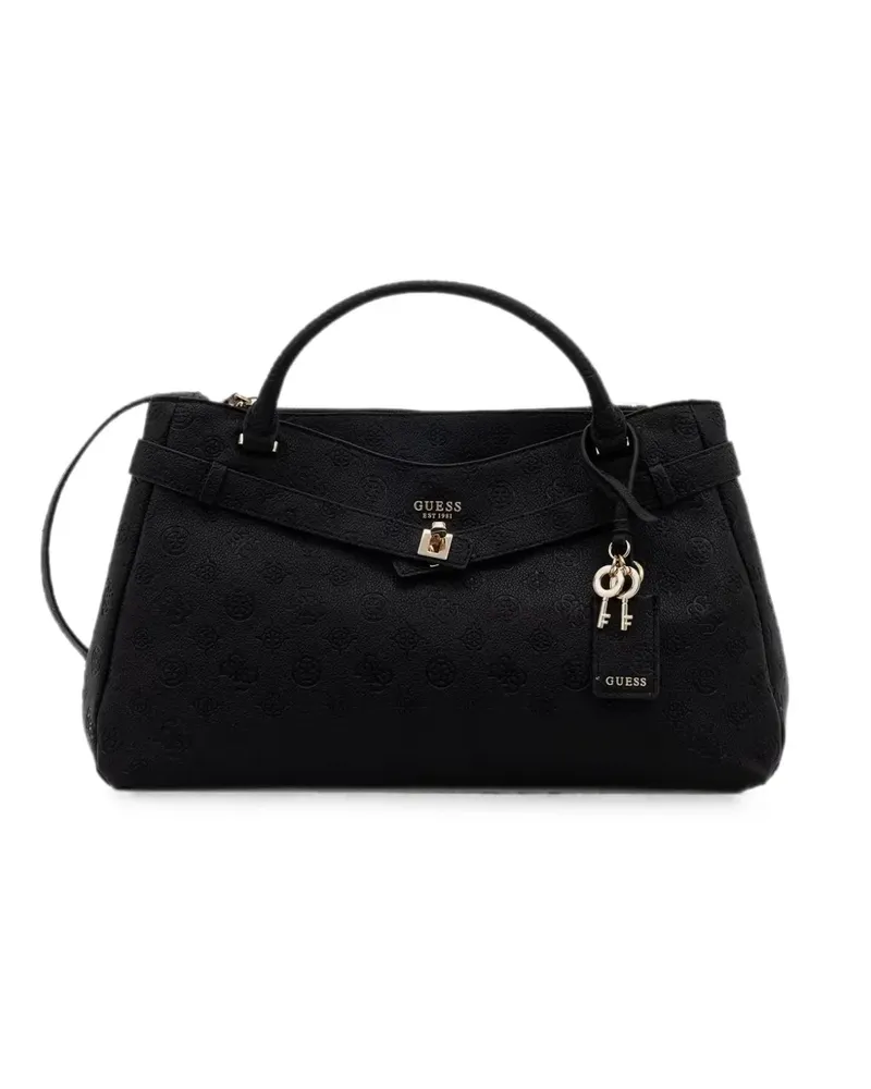 Guess Tote Bag mit Monogramm-Prägung - Schwarz Schwarz