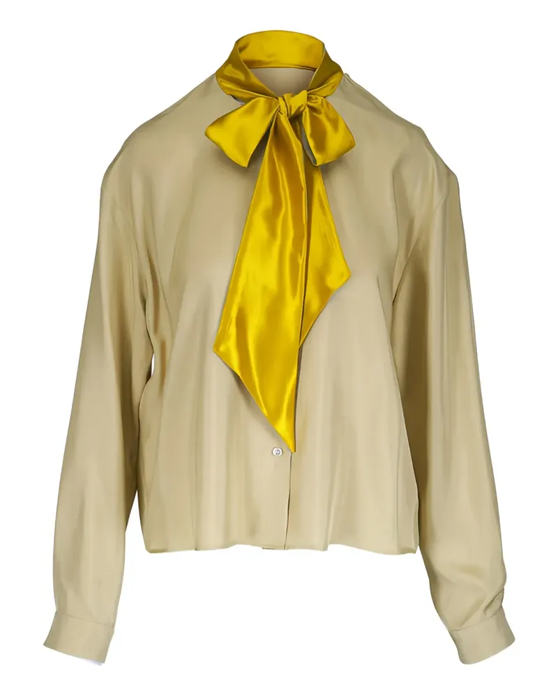 Marni tie-neck shirt - Nude Nude