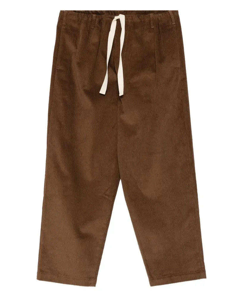 Moschino drawstring-waist corduroy trousers - Braun Braun