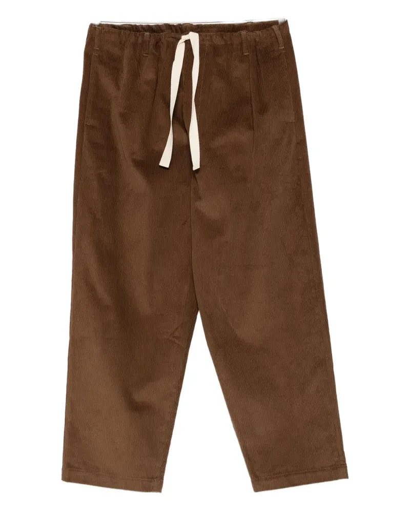Moschino drawstring-waist corduroy trousers - Braun Braun