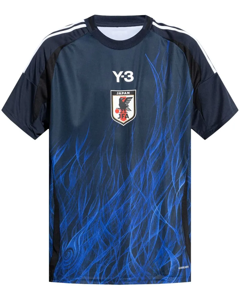 Y-3 x adidas Japanese Football Association Home T-Shirt Blau