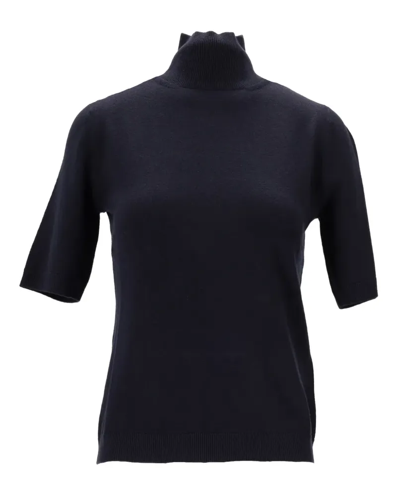 Max Mara Max Mara short-sleeve turtleneck top - Blau Blau
