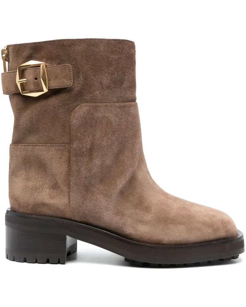 Jimmy Choo Stiefel aus Wildleder 50mm - Braun Braun