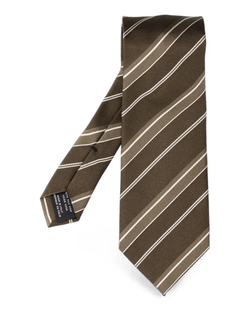Tom Ford Seidenkrawatte mit diagonalen Streifen - Braun Braun