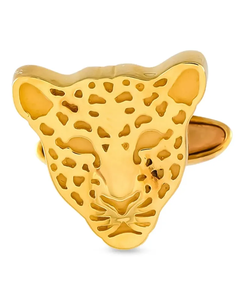 Carrera Y Carrera 18kt Leopard Gelbgold-Manschettenknöpfe Gelb