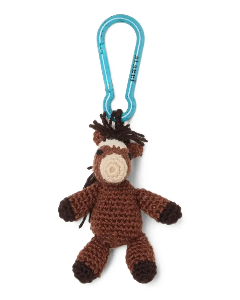 Alanui Gehäkelter Horse Amigurumi Schlüsselanhänger - Braun Braun