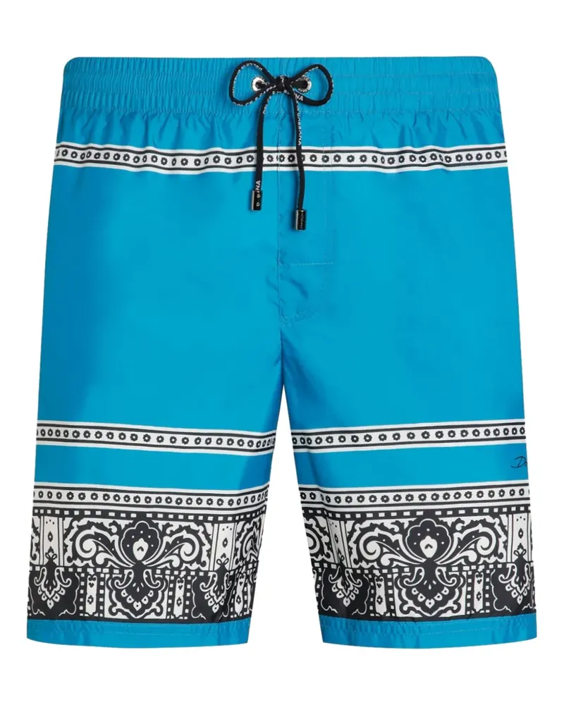 Dolce & Gabbana Badeshorts mit Print - Blau Blau