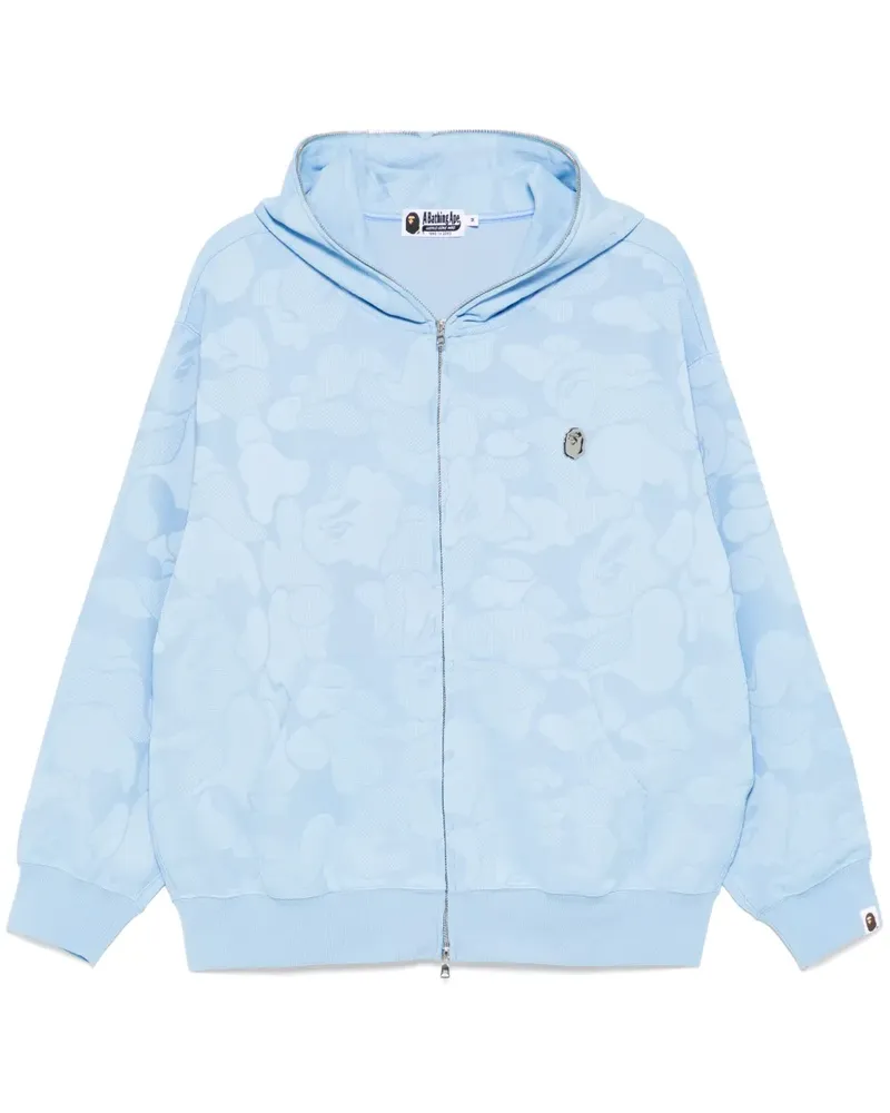 BAPE Kapuzenjacke aus Camouflage-Jacquard - Blau Blau