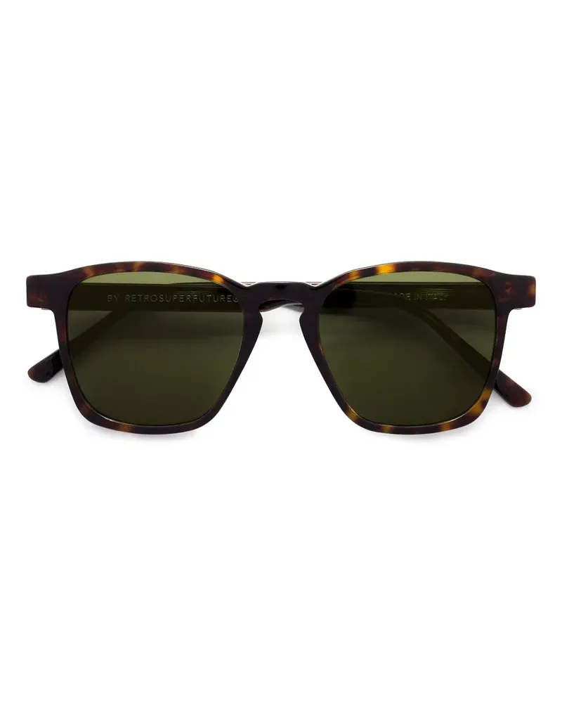 RETROSUPERFUTURE Sonnenbrille mit eckigem Gestell - Braun Braun