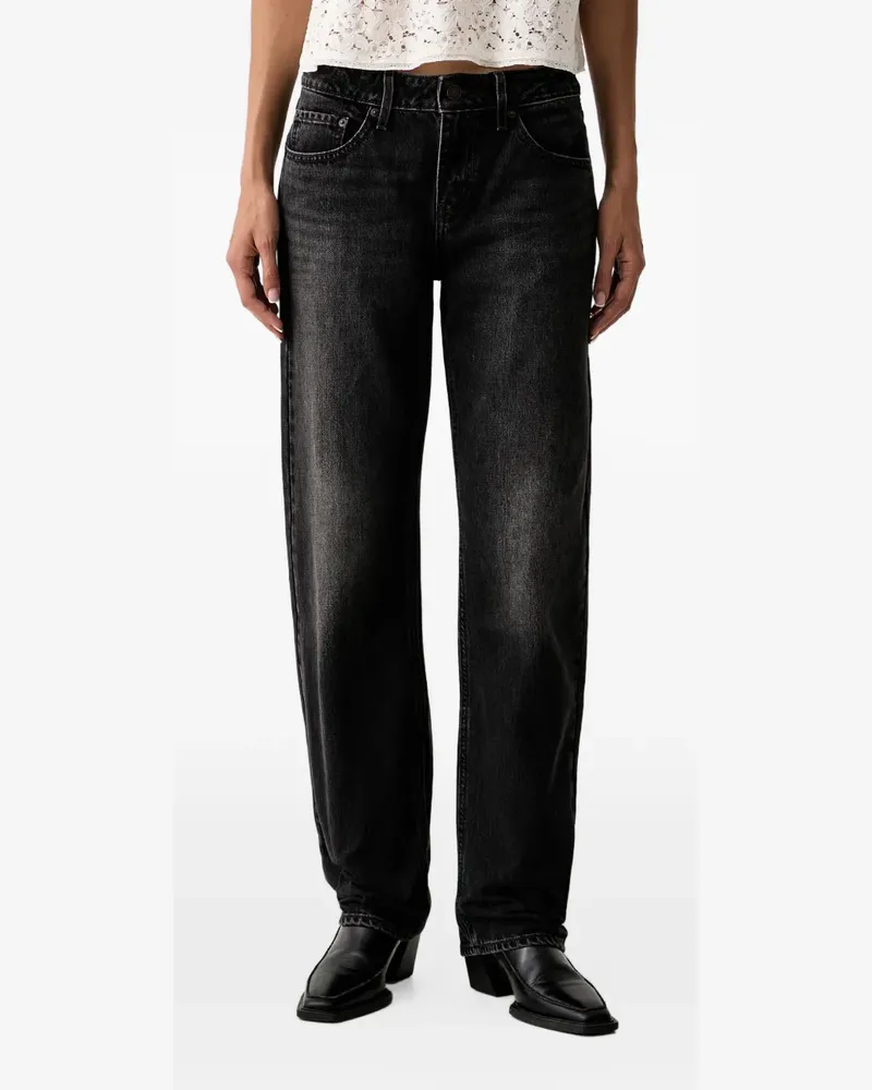 Levi's Ausgeblichene Straight-Leg-Jeans - Schwarz Schwarz